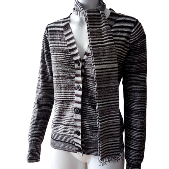 Jacob stripped cardigan & scarf set - Picture 4 of 7